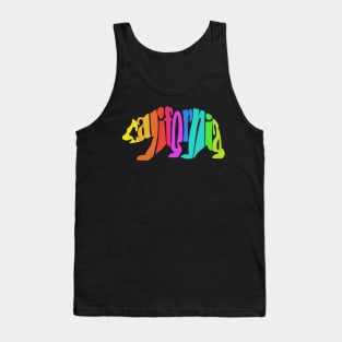 California Bear Rainbow Color Tank Top